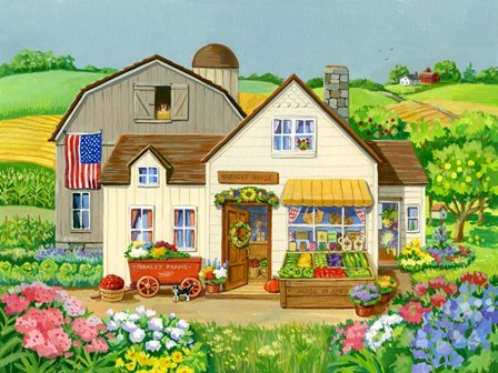 Harvest House by Geraldine Aikman art print