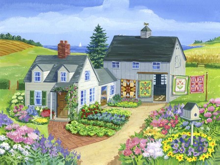 Quilt Barn by Geraldine Aikman art print