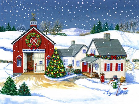 The Gibson Barn by Geraldine Aikman art print