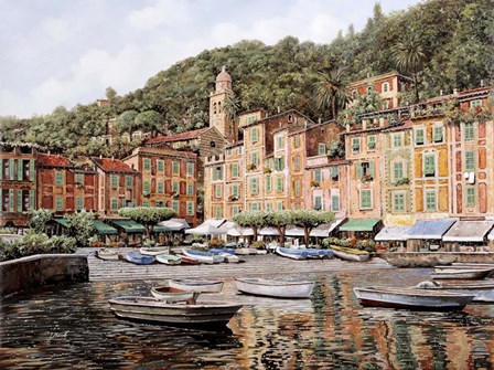 Barche a Portofino by Guido Borelli art print