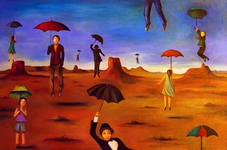Spirit Of The Flying Umbrella 2 by Leah Saulnier art print