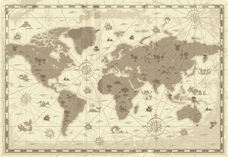 Pirate Map by Marcus Jules art print