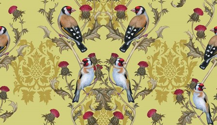 Goldfinches (Pattern) by Maria Rytova art print