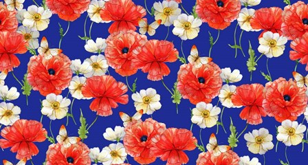 Poppies (Pattern) by Maria Rytova art print
