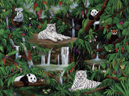 Friends In The Rainforest by Betty Lou art print