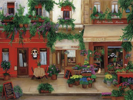 Le Bistro Rouge by Betty Lou art print