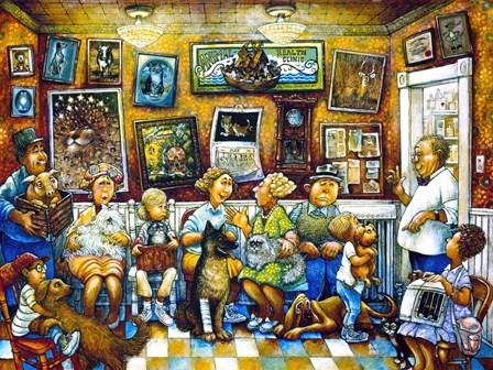 Visit To The Vet by Bill Bell art print