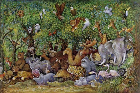 Noah And Friends (Part 2) by Bill Bell art print