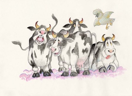Cows are Calling by Bill Bell art print