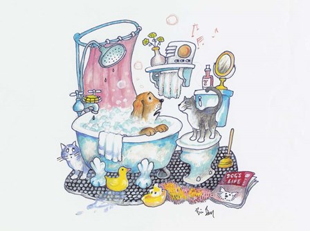 Bubbles On The Head by Bill Bell art print