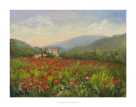 Umbrian Poppy Field by Mary Jean Weber art print