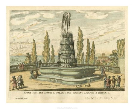 Italian Fountain IV by Falda art print