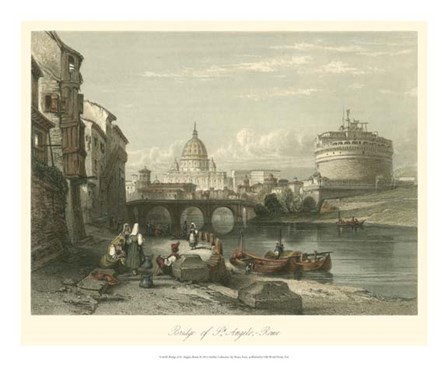 Bridge of St. Angelo, Rome by Mayor Irton art print