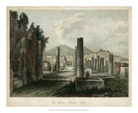 The Forum- Pompeii, Italy by Wolfensberger art print