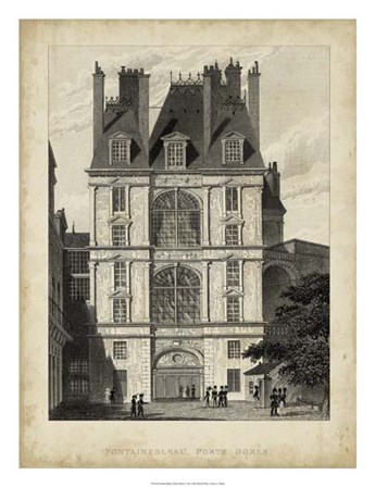 Fontainbleau, Porte Doree by A.Pugin art print