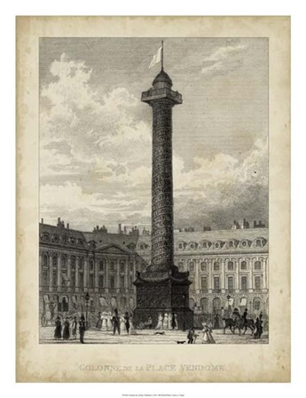 Colonne de la Place Vendome by A.Pugin art print