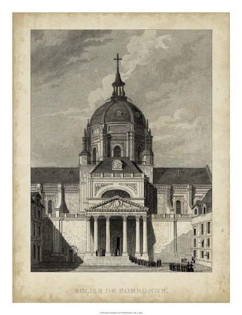 Eglise de Sorbonne by A.Pugin art print