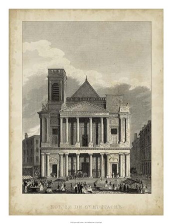 Eglise de St. Eustache by A.Pugin art print