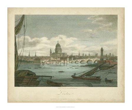 View of London by J. Grieg art print