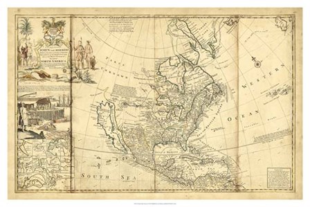 Antique Map of America I art print