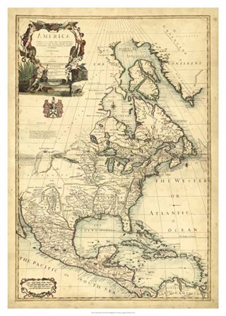 Antique Map of America III art print