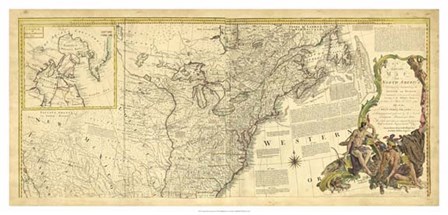 Antique Map of America IV art print