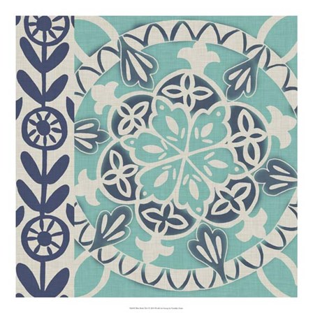 Blue Batik Tile I by Chariklia Zarris art print