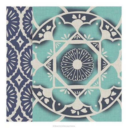 Blue Batik Tile II by Chariklia Zarris art print