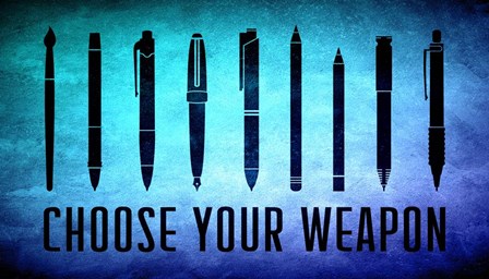 Choose Your Weapon - Aquamarine by Color Me Happy art print