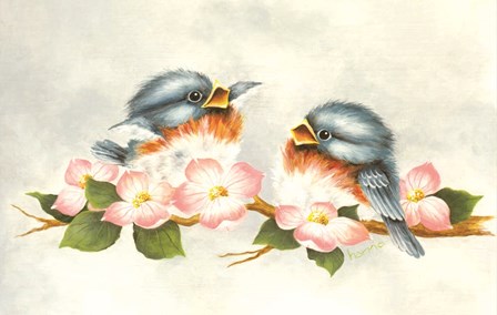 Love Is In The Air - Birds by Peggy harris art print