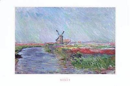 Tulip Field, Holland by Claude Monet art print