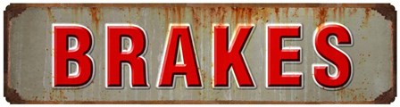 Brakes Rusted Garage by RetroPlanet art print