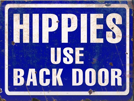 Hippies Back Door by RetroPlanet art print