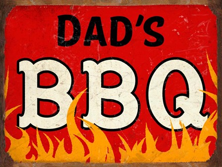 BBQ Dads by RetroPlanet art print