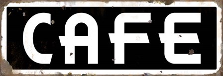 Cafe Deco Blk by RetroPlanet art print