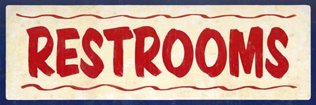 Restrooms by RetroPlanet art print