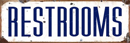 Restrooms by RetroPlanet art print