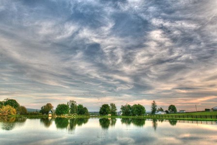 BC Wide Sunset With Pond by Robert Goldwitz art print