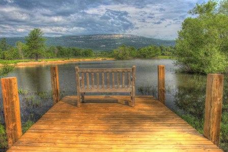 Mountain Dock and Bench I by Robert Goldwitz art print