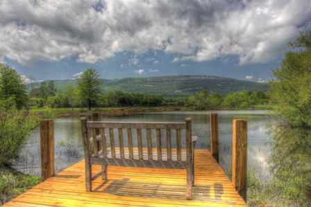 Mountain Dock and Bench II by Robert Goldwitz art print