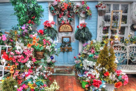 Plastic Flowers Welcome by Robert Goldwitz art print