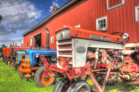 Tractors and Barn by Robert Goldwitz art print