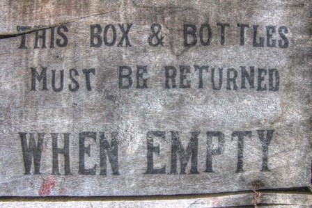 Return When Empty Box by Robert Goldwitz art print