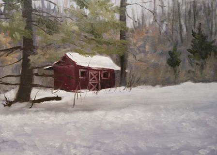 Cabin in Winter by Rusty Frentner art print