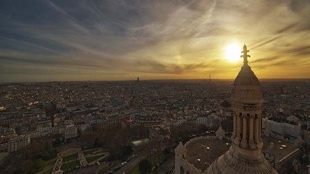 Sunset Over the City by Sebastien Lory art print