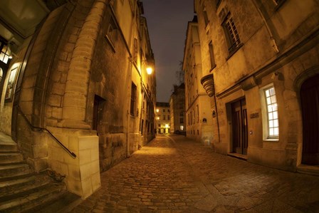 Quite Street at Night by Sebastien Lory art print