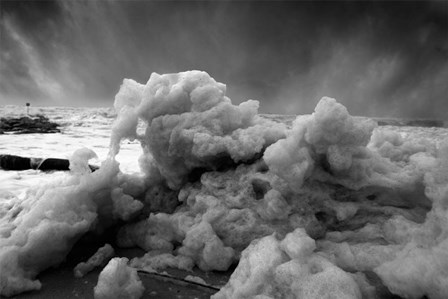 Sea Foam BW by Sebastien Lory art print