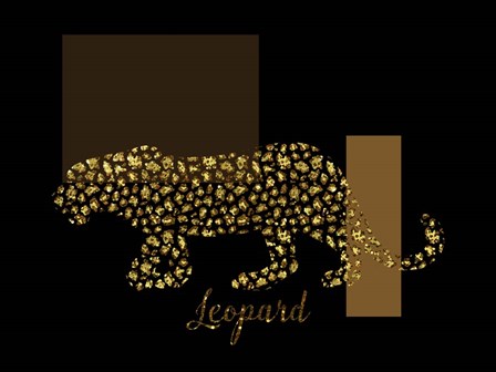 2 Golden Leopard by Tina Lavoie art print
