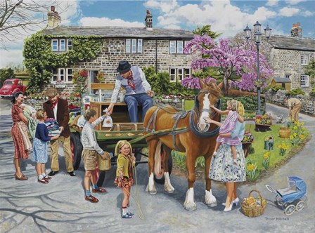 Petting The Horse by Trevor Mitchell art print