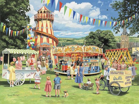 Funfair On The Green by Trevor Mitchell art print